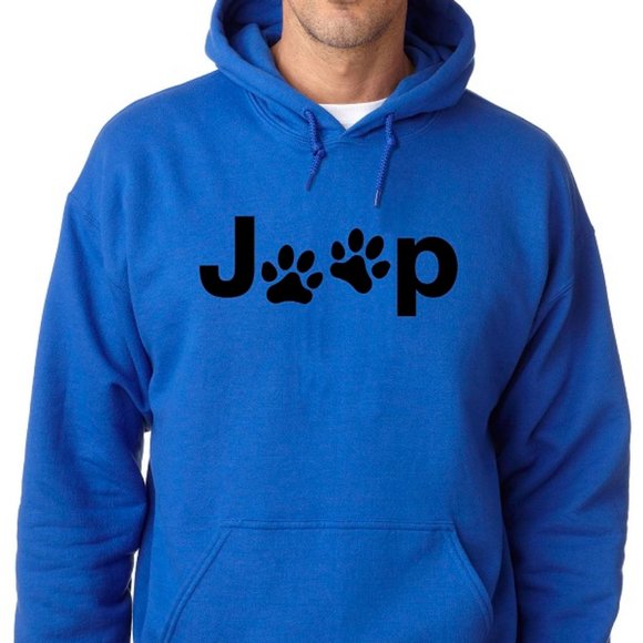 Jeep Paws Royal Blue Pullover Hoodie *NEW* - Picture 1 of 1